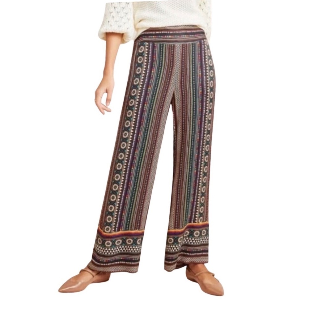 FARM Rio Anthropologie Womens Festival Tribal Leg Boho Pants Size Medium